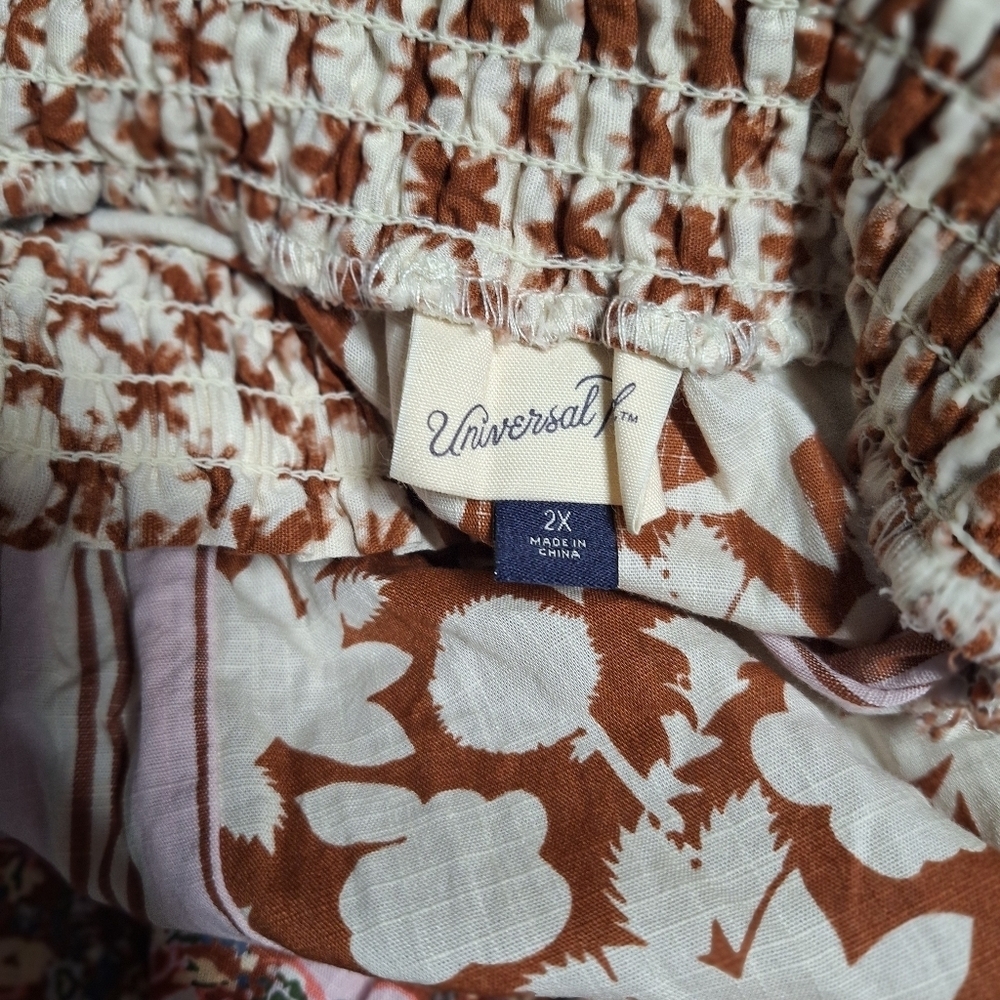 Universal Thread Brown and White Quilted Skirt - Picture 2 of 8
